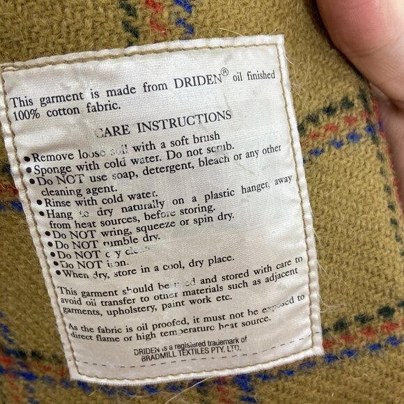 CIRCLE BRAND Jacket Vest Mens S New Zealand Brown Oiled Zip Sleeveless - Picture 6 of 8